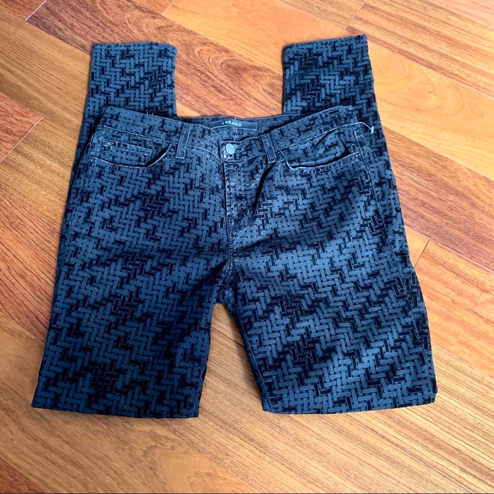 J Brand Black Sweater Patterned Skinny Leg